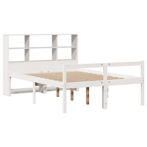 vidaXL Letto Libreria senza Materasso Bianco 120x200 cm Legno di Pino