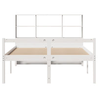 Letto Libreria senza Materasso Bianco 120x200 cm Legno di Pino 3322015