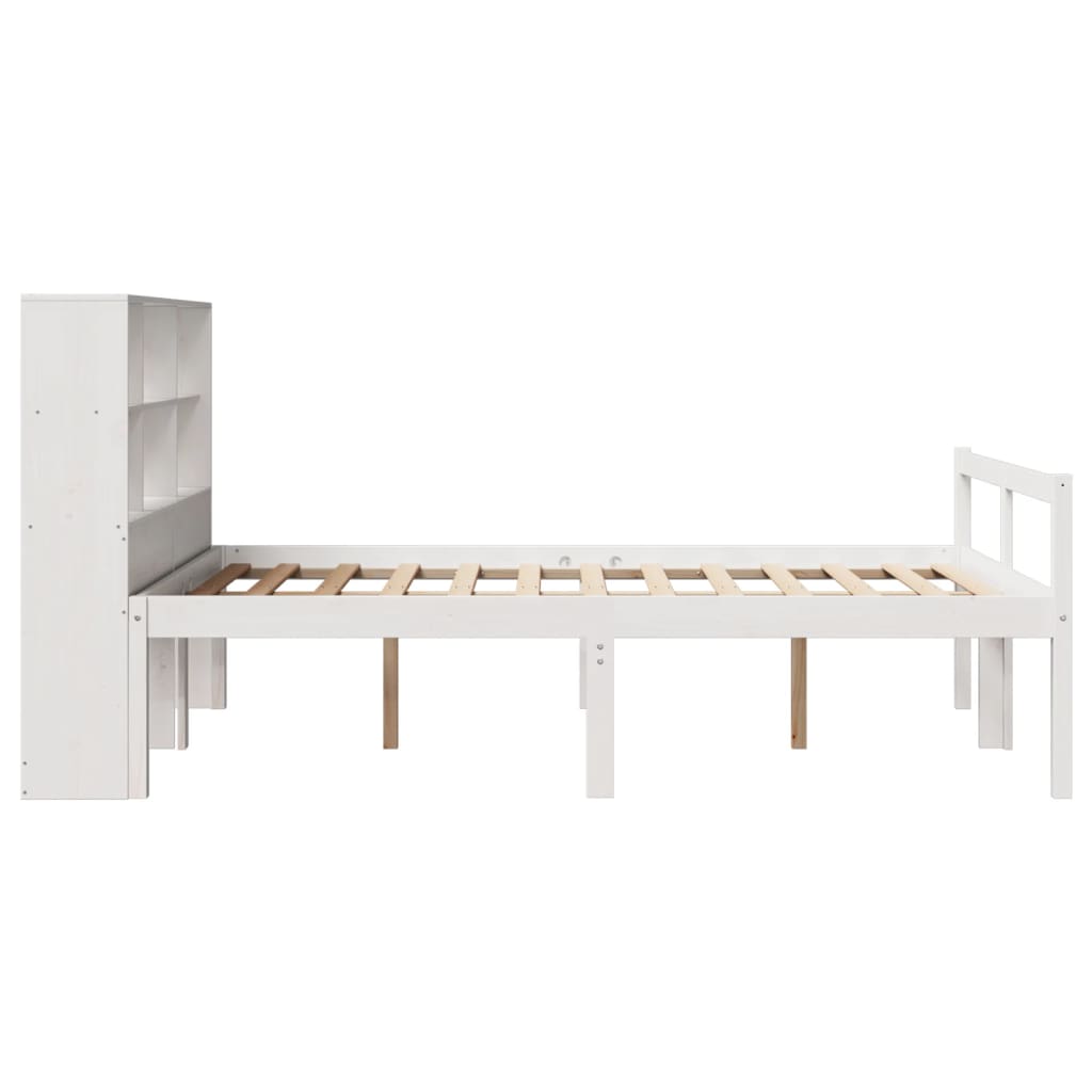 vidaXL Letto Libreria senza Materasso Bianco 160x200 cm Legno di Pino