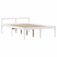Letto Libreria senza Materasso Bianco 160x200 cm Legno di Pino 3322021