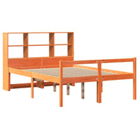 vidaXL Letto Libreria senza Materasso Marrone Cera 160x200 cm Legno