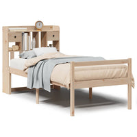 vidaXL Letto Libreria senza Materasso 90x190 cm Legno Massello Pino