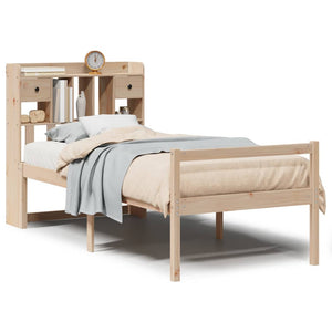 vidaXL Letto Libreria senza Materasso 90x190 cm Legno Massello Pino