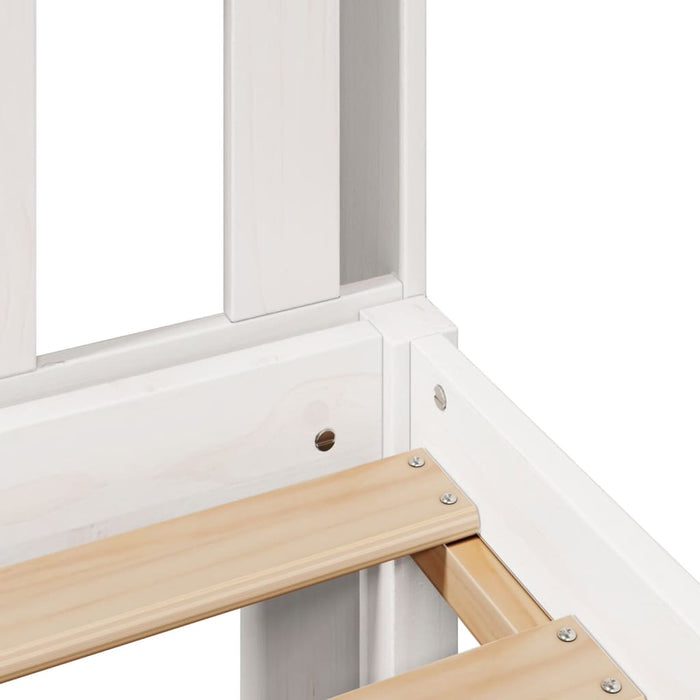 vidaXL Letto Libreria senza Materasso Bianco 140x190 cm Legno di Pino