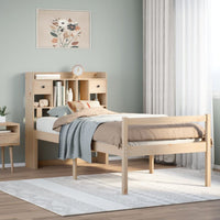 vidaXL Letto Libreria senza Materasso 90x200 cm Legno Massello Pino