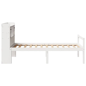 Letto Libreria senza Materasso Bianca 90x200 cm Legno di Pino 3322050