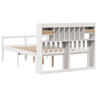 vidaXL Letto Libreria senza Materasso Bianco 160x200 cm Legno di Pino