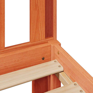 Letto Libreria senza Materasso Marrone Cera 75x190 cm in Pino 3322065