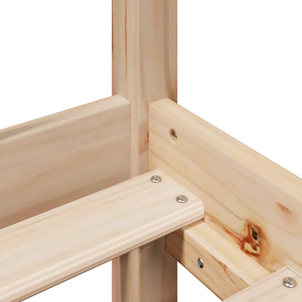 vidaXL Letto Libreria senza Materasso 90x190 cm Legno Massello Pino