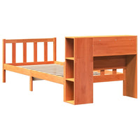 vidaXL Letto Libreria senza Materasso Marrone Cera 75x190 cm Legno