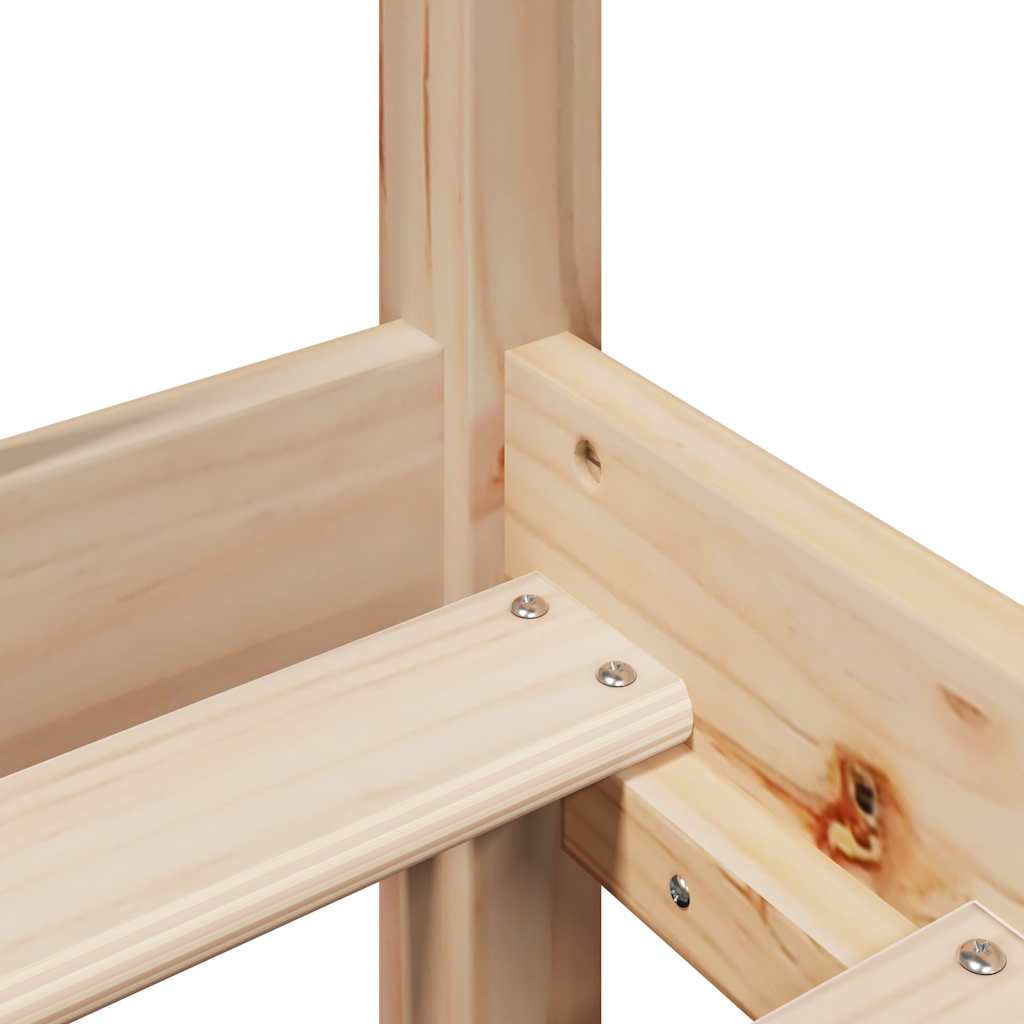 vidaXL Letto Libreria senza Materasso 90x190 cm Legno Massello Pino