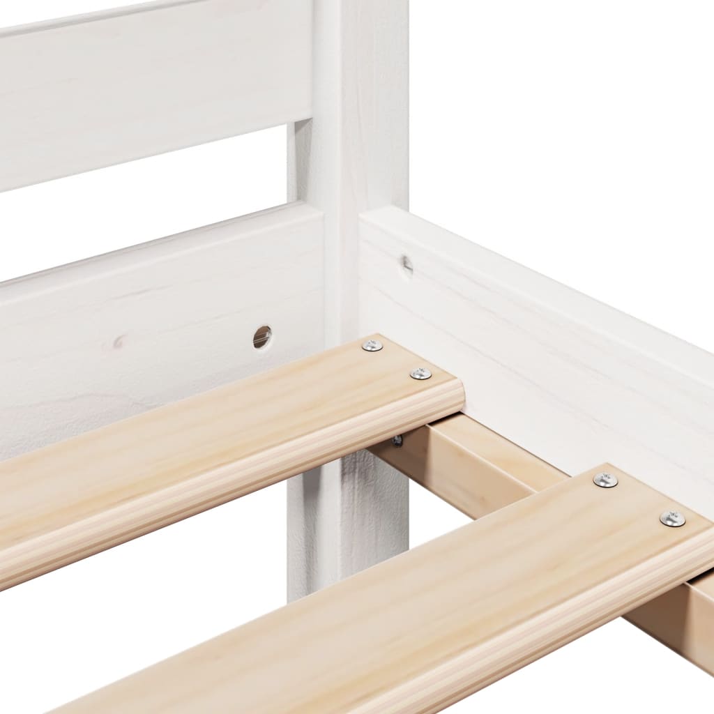 vidaXL Letto Libreria senza Materasso Bianco 135x190 cm Legno di Pino