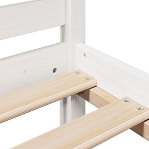 vidaXL Letto Libreria senza Materasso Bianco 135x190 cm Legno di Pino