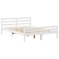 Letto Libreria senza Materasso Bianco 150x200 cm Legno di Pino