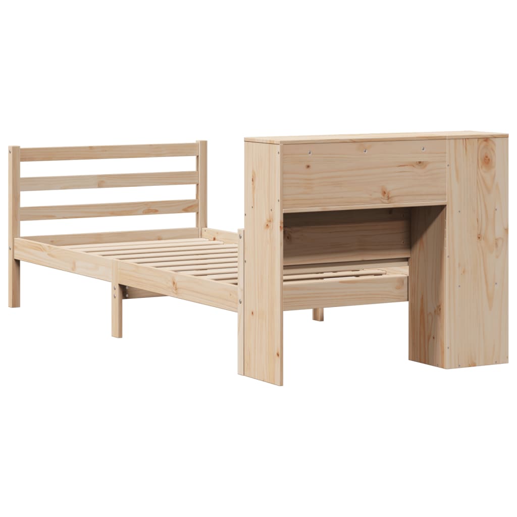 vidaXL Letto Libreria senza Materasso 90x200 cm Legno Massello Pino