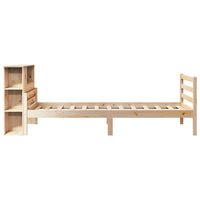 Letto Libreria senza Materasso-Struttura Letto con contenitore 100x200 cm in Legno di Pino 936483