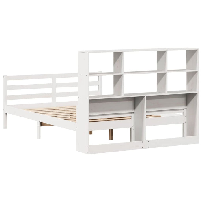 vidaXL Letto Libreria senza Materasso Bianco 160x200 cm Legno di Pino
