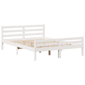 vidaXL Letto Libreria senza Materasso Bianco 160x200 cm Legno di Pino