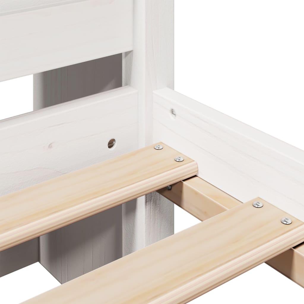 vidaXL Letto Libreria senza Materasso Bianco 160x200 cm Legno di Pino