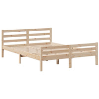 Letto Libreria senza Materasso-Struttura Letto con contenitore 140x190 cm in Legno di Pino 713340