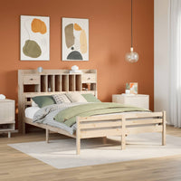 vidaXL Letto Libreria senza Materasso 140x200 cm in Legno di Pino