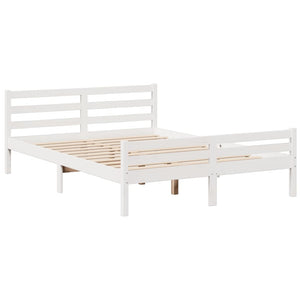 vidaXL Letto Libreria senza Materasso Bianco 160x200 cm Legno di Pino