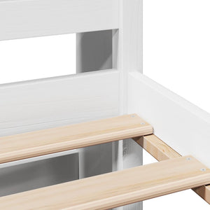 vidaXL Giroletto con Libreria senza Materasso 180x200 cm in Legno Pino