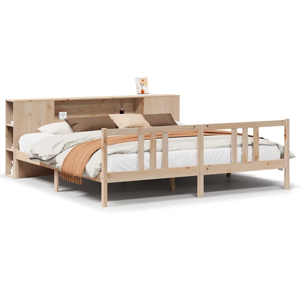 vidaXL Letto Libreria senza Materasso 200x200 cm in Legno di Pino
