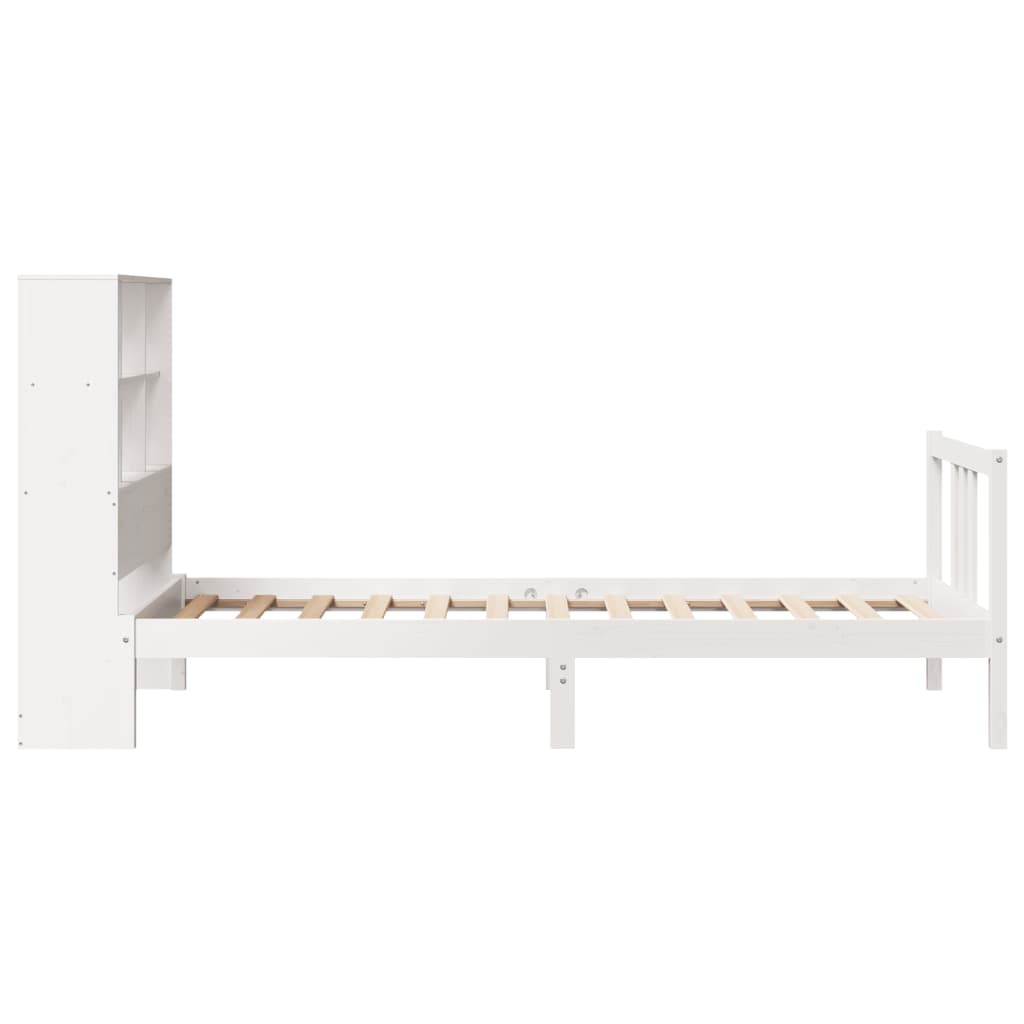 vidaXL Letto Libreria senza Materasso Bianca 90x200 cm Legno di Pino