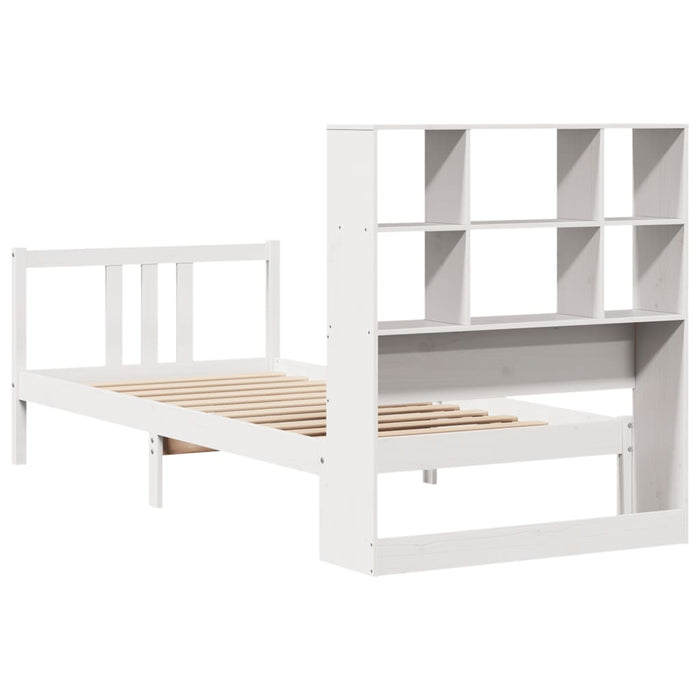 vidaXL Letto Libreria senza Materasso Bianca 90x200 cm Legno di Pino