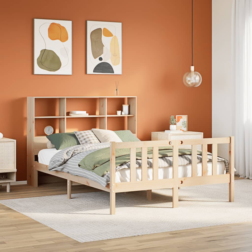 vidaXL Letto Libreria senza Materasso 120x200cm Legno Massello di Pino