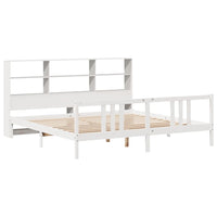 vidaXL Letto Libreria senza Materasso Bianco 200x200 cm Legno di Pino