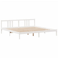 vidaXL Letto Libreria senza Materasso Bianco 200x200 cm Legno di Pino