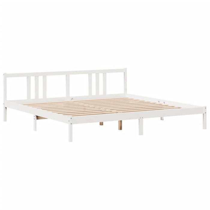 vidaXL Letto Libreria senza Materasso Bianco 200x200 cm Legno di Pino
