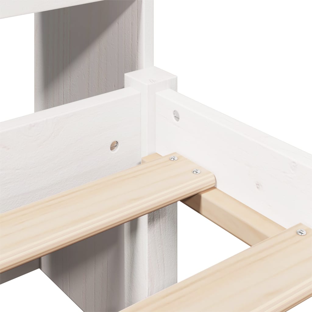 vidaXL Letto Libreria senza Materasso Bianco 200x200 cm Legno di Pino