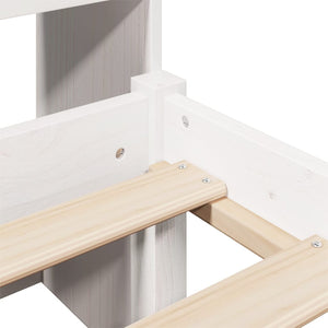 vidaXL Letto Libreria senza Materasso Bianco 200x200 cm Legno di Pino
