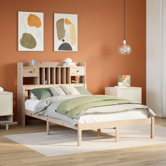 vidaXL Letto Libreria senza Materasso 135x190 cm in Legno di Pino
