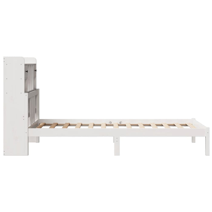 vidaXL Letto Libreria senza Materasso Bianca 90x200 cm Legno di Pino