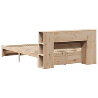 vidaXL Letto Libreria senza Materasso 135x190 cm in Legno di Pino