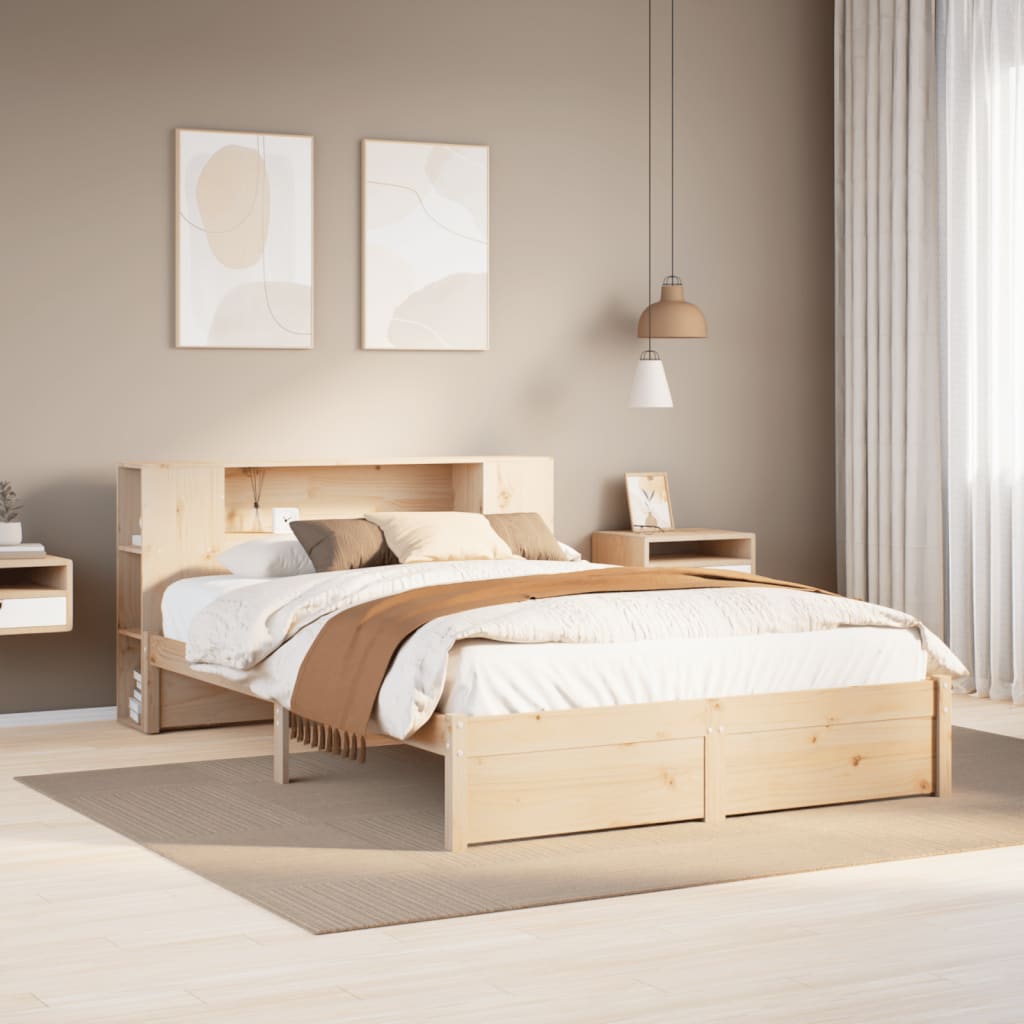 vidaXL Letto Libreria senza Materasso 135x190 cm in Legno di Pino