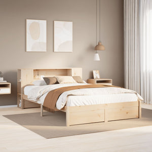 vidaXL Letto Libreria senza Materasso 135x190 cm in Legno di Pino