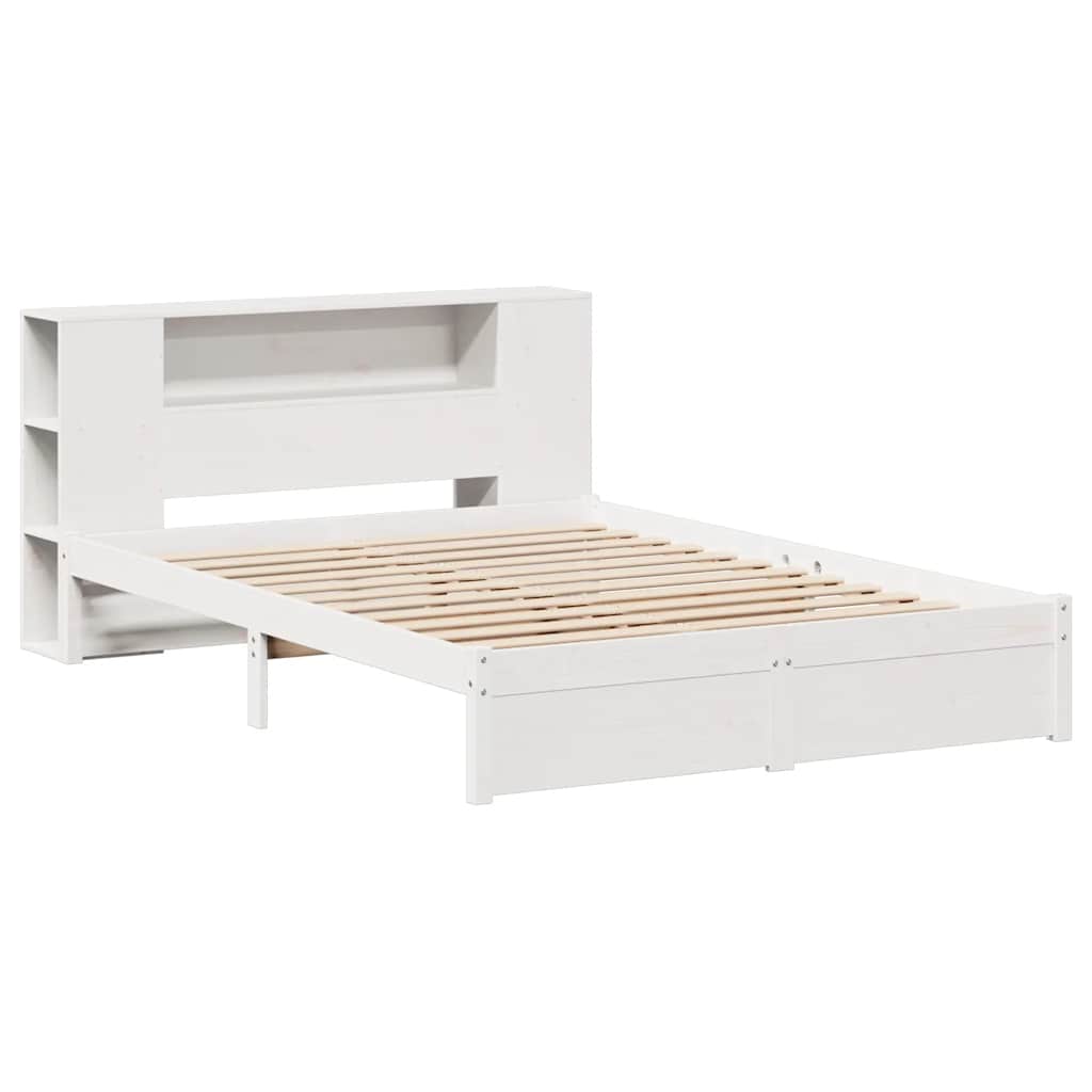vidaXL Letto Libreria senza Materasso Bianco 160x200 cm Legno di Pino