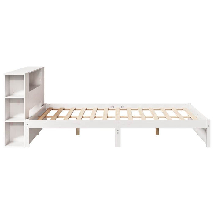 vidaXL Letto Libreria senza Materasso Bianco 160x200 cm Legno di Pino