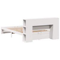 vidaXL Letto Libreria senza Materasso Bianco 160x200 cm Legno di Pino
