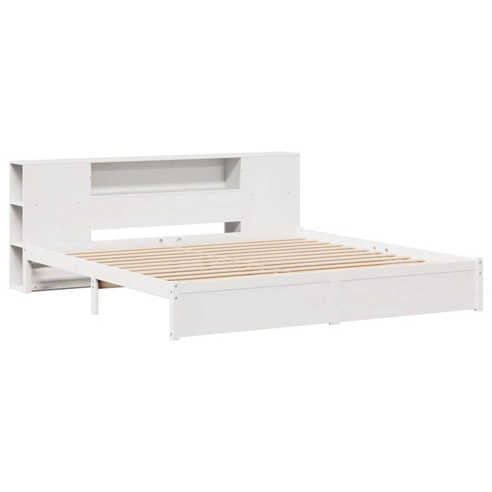 vidaXL Giroletto con Libreria senza Materasso 180x200 cm in Legno Pino