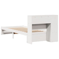 Letto con Libreria senza Materasso-Struttura Letto con contenitore 75x190 cm in Legno Pino 255089
