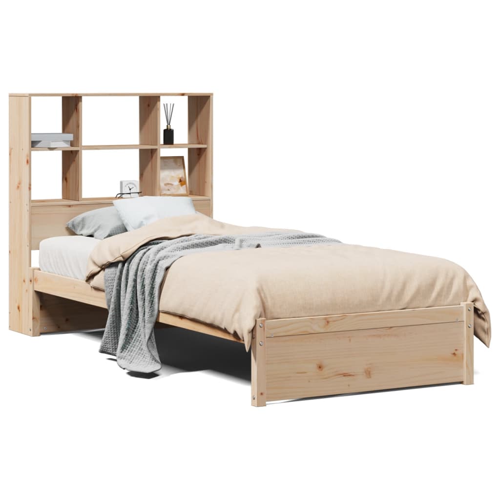 vidaXL Letto Libreria senza Materasso 90x190 cm Legno Massello Pino