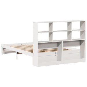 Letto Libreria senza Materasso Bianco 135x190 cm Legno di Pino 3322384