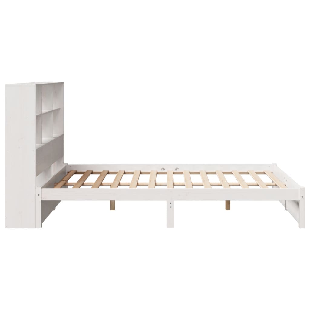 vidaXL Letto Libreria senza Materasso Bianco 120x200 cm Legno di Pino