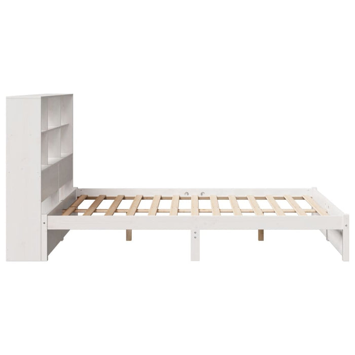 vidaXL Letto Libreria senza Materasso Bianco 120x200 cm Legno di Pino